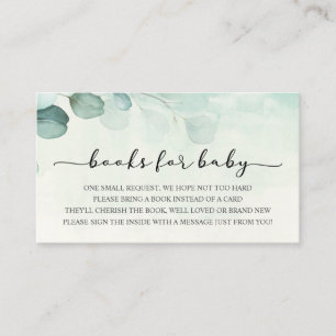 Eucalyptus Bücher für Babystichproben Begleitkarte