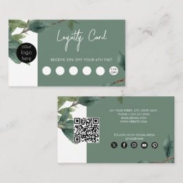Eucalyptus Business Logo QR Code Loyalty  Visitenkarte