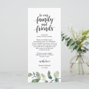 Eucalyptus Cadre Carte de remerciements