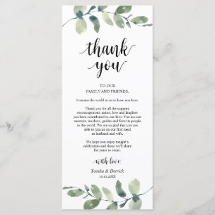 Eucalyptus Cadre Carte de remerciements