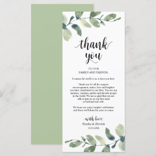 Eucalyptus Cadre Carte de remerciements