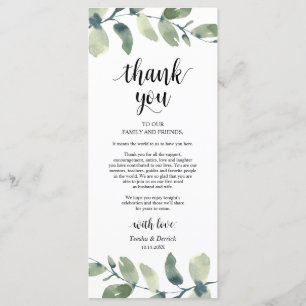 Eucalyptus Cadre Carte de remerciements