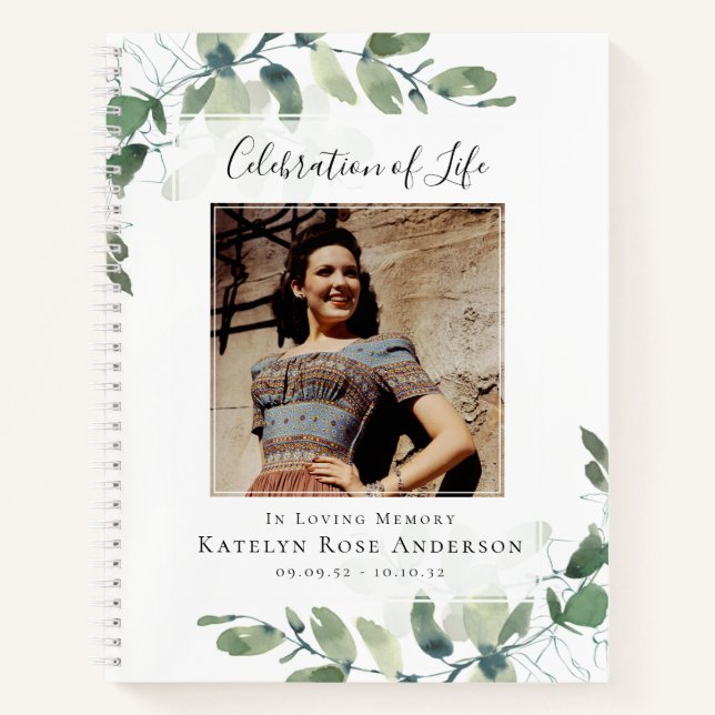 Eucalyptus Célébration de la vie Funéraire Livre d (Devant)