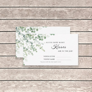 Eucalyptus Combien de baisers Douche Carte de jeu