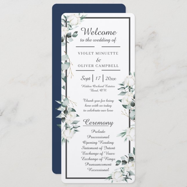 Eucalyptus Cotton | Felt Ecru Flat Program Programm (Vorne/Hinten)