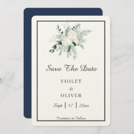 Eucalyptus Cotton | Felt Ecru Wedding Save The Date