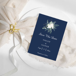 Eucalyptus Cotton | Moderne Hochzeit der Marine Save The Date