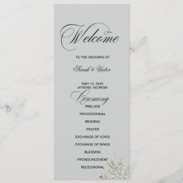 Eucalyptus Elegant double side program card  Programm