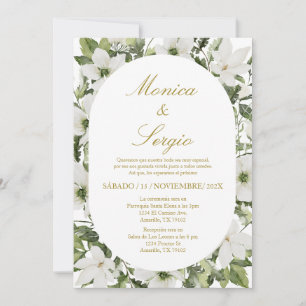 Eucalyptus Elégant mariage Invitation en espagnol