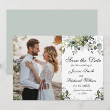Eucalyptus Enregistrer la date PHOTO Invitation
