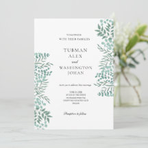 Eucalyptus Faire-part de mariage de verdure rustiq