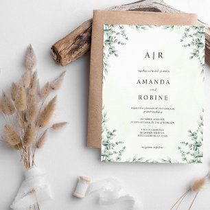 Eucalyptus Faire-part de mariage verdoyant