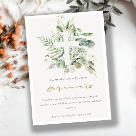 Eucalyptus Fauna Cross Godelternvorschläge einlade Dankeskarte