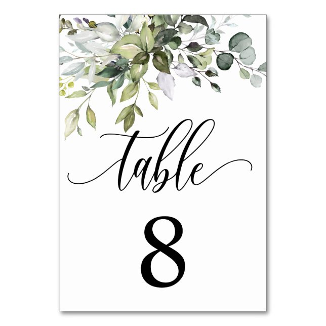 Eucalyptus Feuille Mariage événement assis carte t (Par défaut)