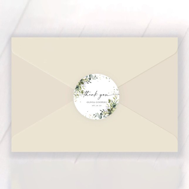 Eucalyptus Floral Greenery Baby Shower Sticker (Von Creator hochgeladen)