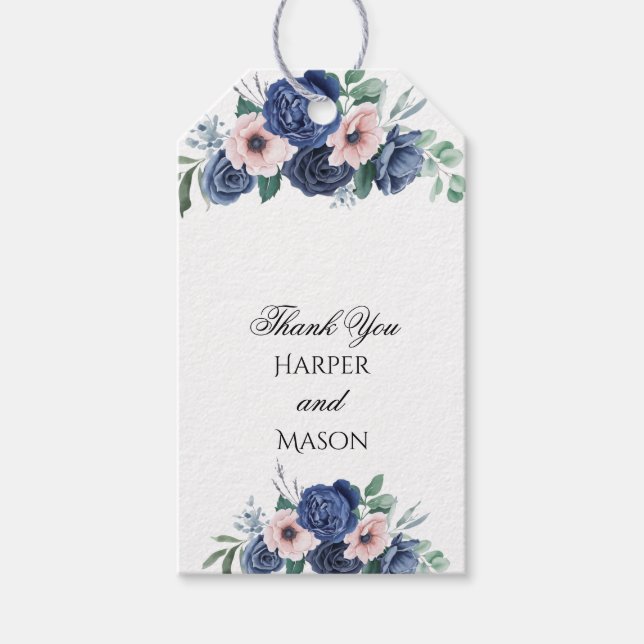 Éucalyptus Floral Mariage - Étiquettes cadeaux (Devant)