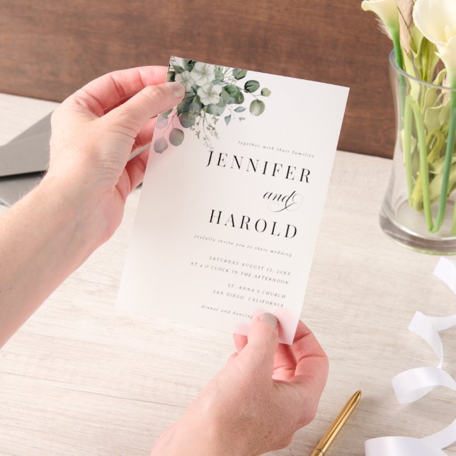 Eucalyptus Floral Minimal Plain Wedding (Handgehalten)