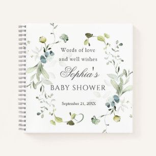 Eucalyptus Foliage Baby Showroom Gästebuch Notizbuch
