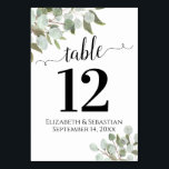 Eucalyptus Foliage Boho Wedding Tischnummer<br><div class="desc">Diese wunderschönen Hochzeitskarten zeichnen sich durch ein elegantes,  schicke Design aus,  mit handgemalten Aquarellen aus Eukalyptus-Blätter und Gartengrün in Minze-,  Moos- und Salbei-Grün-Tönen. Der perfekte Weg,  Ihren Hochzeitsempfang schön zu gestalten und Ihren Gästen zu helfen,  den richtigen Tisch zur gleichen Zeit zu finden.</div>