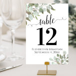Eucalyptus Foliage Boho Wedding Tischnummer<br><div class="desc">Diese wunderschönen Hochzeitskarten zeichnen sich durch ein elegantes,  schicke Design aus,  mit handgemalten Aquarellen aus Eukalyptus-Blätter und Gartengrün in Minze-,  Moos- und Salbei-Grün-Tönen. Der perfekte Weg,  Ihren Hochzeitsempfang schön zu gestalten und Ihren Gästen zu helfen,  den richtigen Tisch zur gleichen Zeit zu finden.</div>