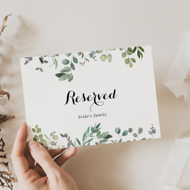 Eucalyptus Foliage Delight Wedding Reserved Sign (Von Creator hochgeladen)