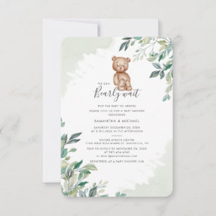 Eucalyptus Foliage Paare frühes Abwarten Baby Dusc Einladung