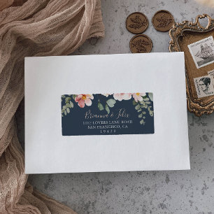 Eucalyptus Garden Rose Floral Wedding RSVP Anschri Adressaufkleber