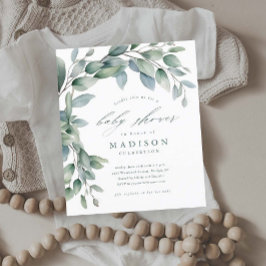 Eucalyptus Gender Nuetral Baby Shower Invitations