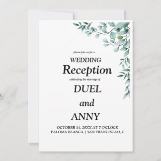 Eucalyptus generery wedding einladung