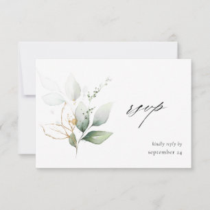 Eucalyptus Glow Gold Green 3 w Repas Carte RSVP