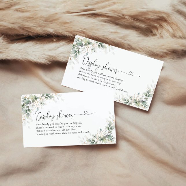 Eucalyptus Gold Baby Shooting Card Begleitkarte (Von Creator hochgeladen)