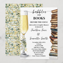 Eucalyptus Gold Blasen & Bücher Paarschwimmen Einladung