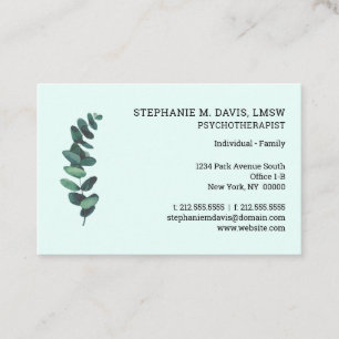 Eucalyptus Green Euro Business Card Visitenkarte