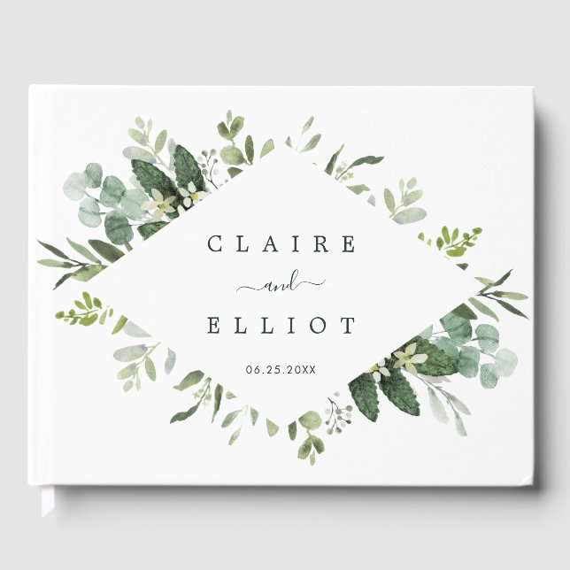 Eucalyptus Green Foliage Mariage Livre d'or (Recto)