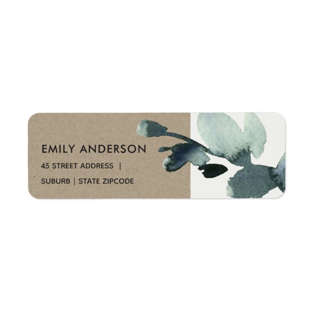 EUCALYPTUS GREEN KRAFT FOLIAGE BRANCH WATERCOLOR (Vorne)