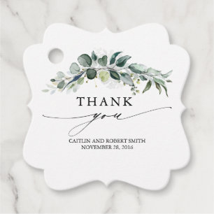 Eucalyptus Greenerage Foliage Wedding Vielen Dank Geschenkanhänger