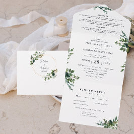 Eucalyptus Greenery | All in One Wedding Invite All In One Einladung