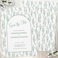 Eucalyptus Greenery Elegant Save the Date Wedding
