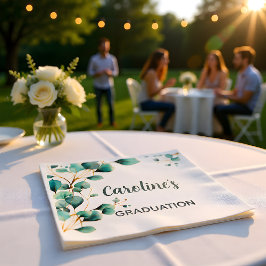 Eucalyptus Greenery Grad Party Serviette