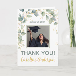 Eucalyptus Greenery Graduation Party Dankeskarte