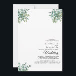 eucalyptus greenery wedding Invitation Einladung<br><div class="desc">A eucalyptus wedding features soft greenery,  natural textures,  and a fresh,  elegant feel. With eucalyptus leaves in the florals and décor,  it creates a calm,  romantic atmosphere perfect for nature-loving couples.</div>