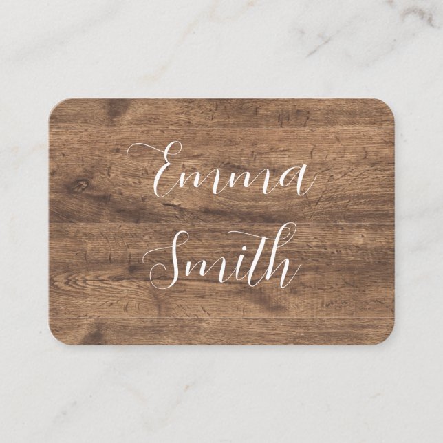 Eucalyptus Greenery Wedding Place Card | Rustic Platzkarte (Vorderseite)