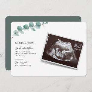 Eucalyptus Grossesse bébé Faire-part de révélation