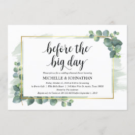 Eucalyptus Hochzeitliches Abendessen Probe Einladu Einladung
