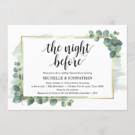 Eucalyptus Hochzeitliches Abendessen Probe Einladu Einladung