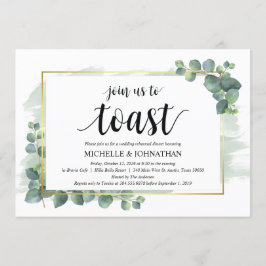 Eucalyptus Hochzeitliches Abendessen Probe Einladu Einladung