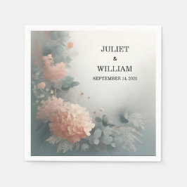 Eucalyptus Lace Tulle Pastel Dusty Blue Wedding Serviette