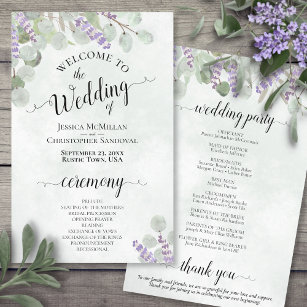 Eucalyptus & Lavender Programme de mariage budgéta