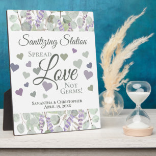 Eucalyptus & Lavender Sanitizing Station Wedding Fotoplatte