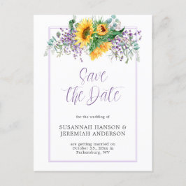 Eucalyptus Lavender Save the Date Ankündigungspostkarte